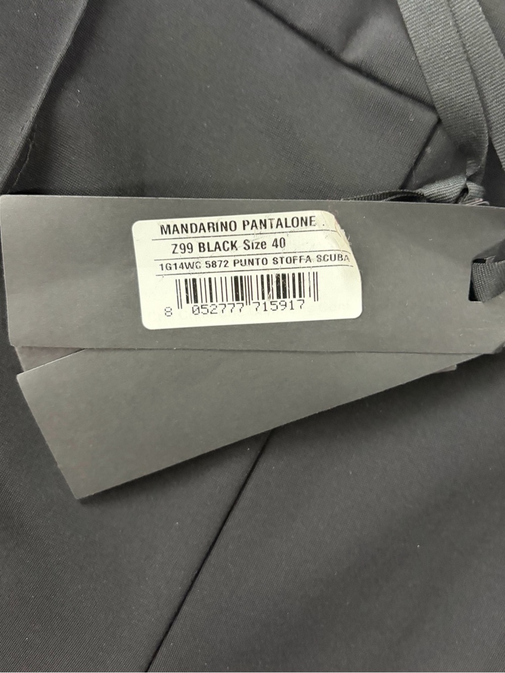 Pinko Mandarino Pantalone Black Scuba Pants-size 4 - Picture 14 of 14